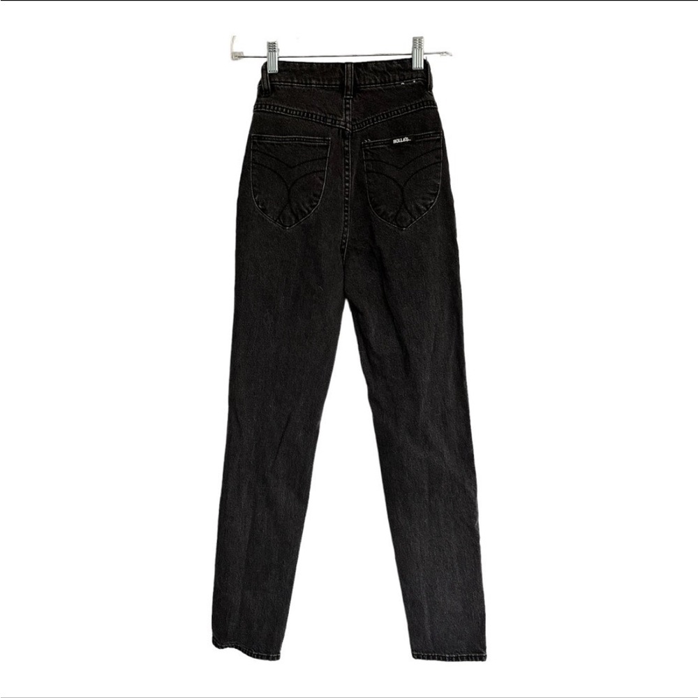 Rolla’s Black Denim Jeans - high rise straight leg - Picture 5 of 10